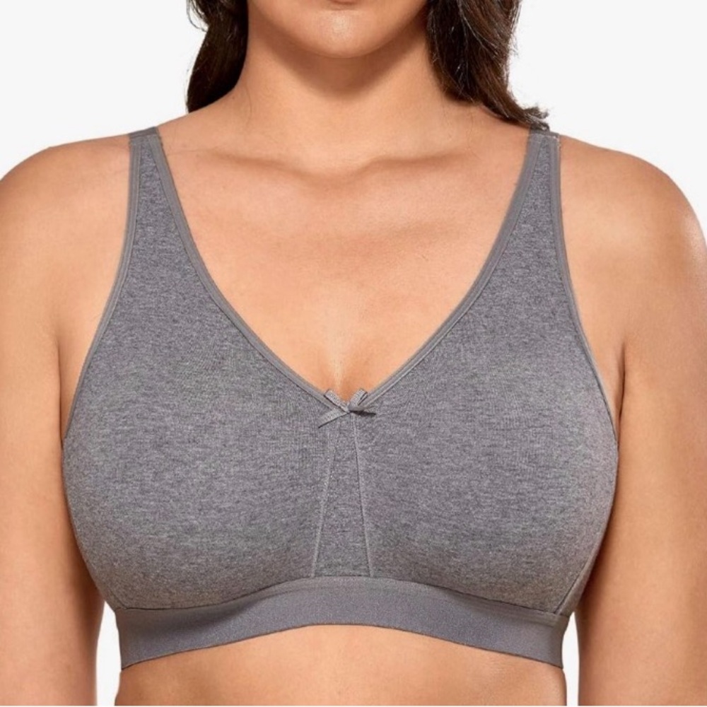 AISILIN Women's Wireless Plus Size Bra Cotton Support Comfort Unlined Size 34E
